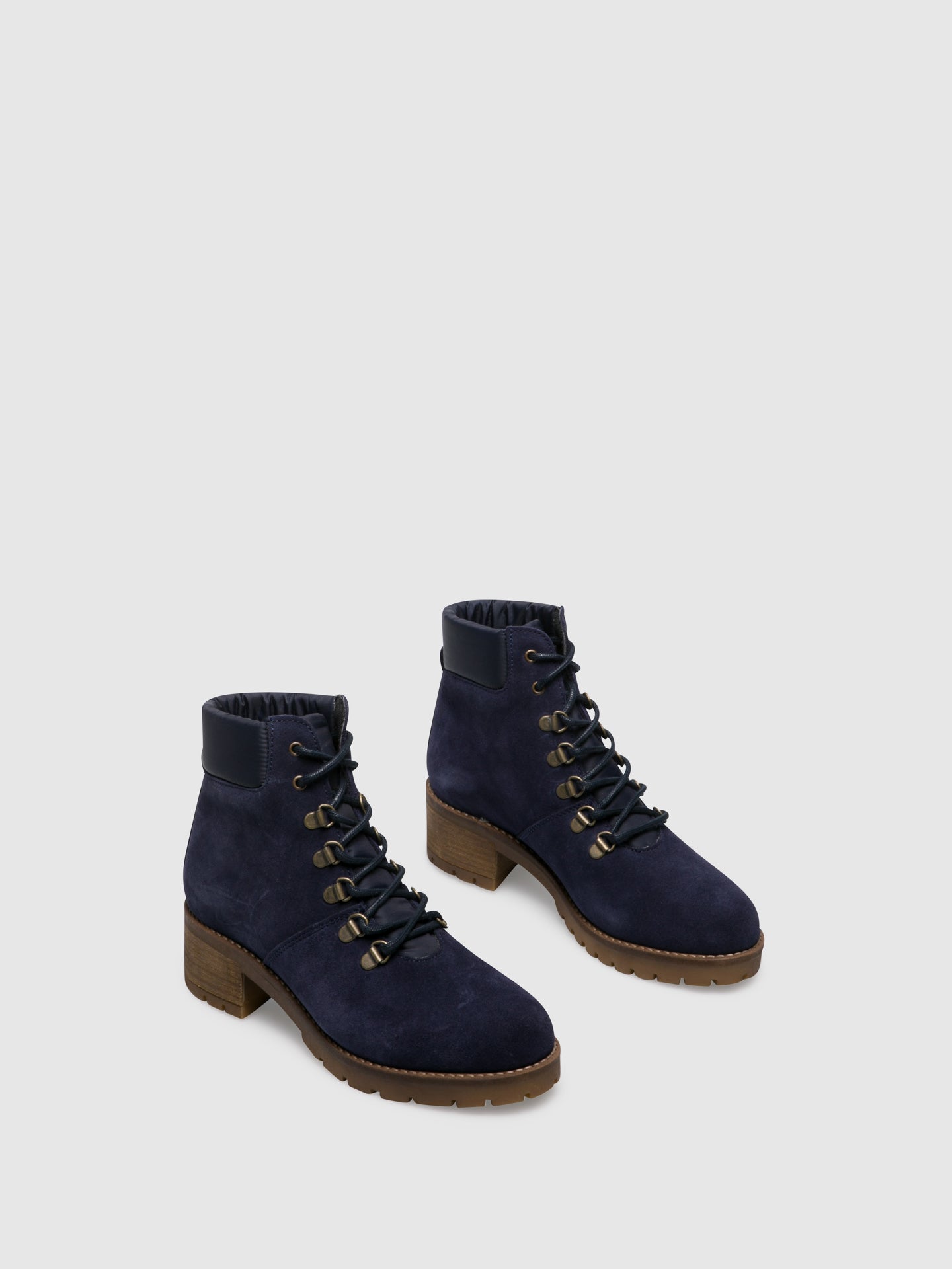 Foreva Blue Lace-up Ankle Boots